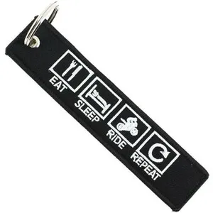 CLJ - Porte-clés - EAT SLEEP RIDE - Noir et blanc - Métiers - Urgence