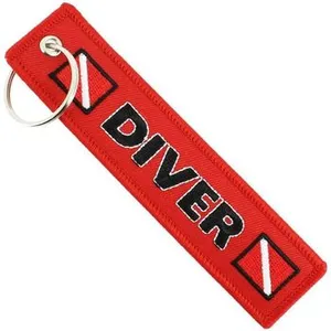 CLJ - Porte-clés - Plongeur Diver - Rouge - Métiers - Urgence pas cher