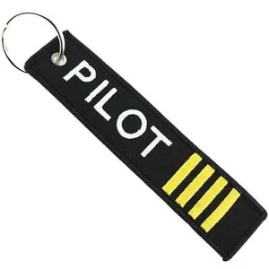 CLJ - Porte-clés - PILOT - Pilote de ligne - Aviation - Noir - Métiers - Urgence