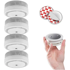 Détecteurs de fumée - EVACUATE - Lot de 4 mini détecteurs - Optique - Blanc - Piles fournies pas cher