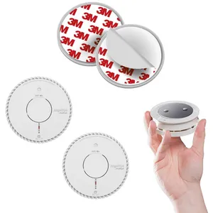 Détecteur de fumée ANGELEYE - Lot de 2 autonomie 5 ans - capteur optique - supports aimantés pas cher