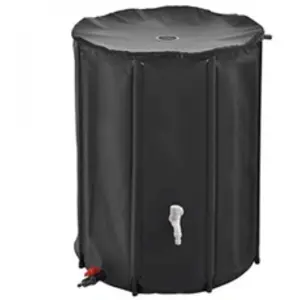 Réservoir souple, récupérateur d'eau de pluie pliable - 500 L - Noir - Linxor