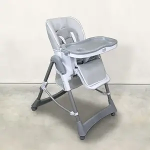 Chaise haute bébé pliable réglable hauteur dossier tablette -  Ptit - Perle - Monsieur Bébé pas cher