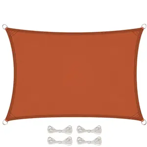LINXOR Voile d'ombrage rectangulaire imperméable et anti-UV - 2 x 3 m - Terra... pas cher
