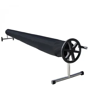 Couverture, bâche de protection pour enrouleur de piscine - 6.80 m - Noir - Linxor