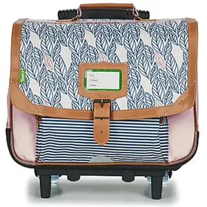 Schooltas Tann's CREATION FLORE TROLLEY CARTABLE 38 CM Roze pas cher