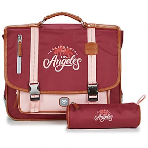 Schooltas Ooban's FUNNY LOS ANGELES CARTABLE 38 CM Roze pas cher