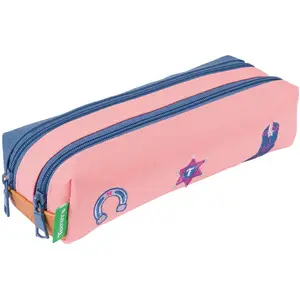 Trousse double Les Fantaisies Jane Corail et Bleu