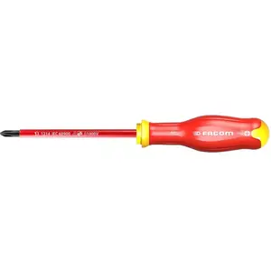 Tournevis Protwist isolé 1000V PH1 45x100mm - FACOM - ATP1X100VE pas cher