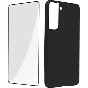 Coque pour Samsung Galaxy S22 Souple Noir et Verre Trempé 9H Avizar Co... pas cher