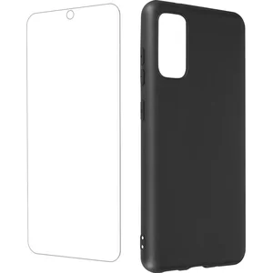 Coque pour Samsung Galaxy S20 FE Souple Noir et Verre Trempé 9HAvizar Transparent pas cher