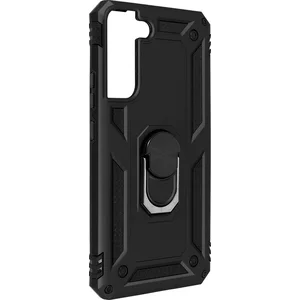 Comparateur de prix : Coque pour Samsung Galaxy S22 Plus Antichoc Bi-matière Bague Support Vidéo Avizar Noir