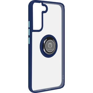 Coque pour Samsung Galaxy S22 Plus Bi-matière Bague Métallique Support Vidéo Avizar Bleu pas cher