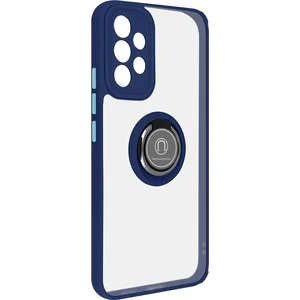 Geschikt voor Samsung Galaxy A33 5G Bi-materiaal Case Ring Video-Ondersteuning blauw pas cher