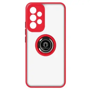 AVIZAR Coque pour Samsung Galaxy A53 5G Bi-matière Bague Métallique Support Vidéo Rouge pas cher
