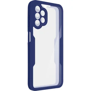 Integraal Hoesje Geschikt voor Samsung Galaxy A13 Achterkant plexiglas, blauw pas cher