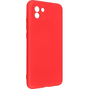 Geschikt voor Samsung Galaxy A03 siliconen hoesje semi-rigide Soft-touch afwerking rood pas cher