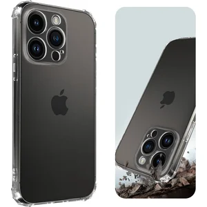 Comparateur de prix : Coque pour iPhone 14 Pro Silicone Gel Coins Renforcés Avizar Transpare...
