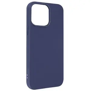 AVIZAR Coque Apple iPhone 14 Silicone Flexible Finition Mate Anti-traces bleu nuit pas cher
