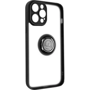 Comparateur de prix : Coque pour iPhone 14 Pro Bi-matière Bague Métallique Support Vidéo Avizar noir