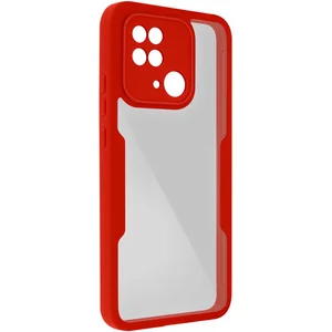 AVIZAR Coque Xiaomi Redmi 10C Dos Plexiglas et Avant Polymère Contour rouge pas cher