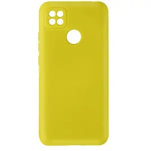 Geschikt voor Xiaomi Redmi 10A siliconen hoesje semi-rigide Soft-touch afwerking geel pas cher