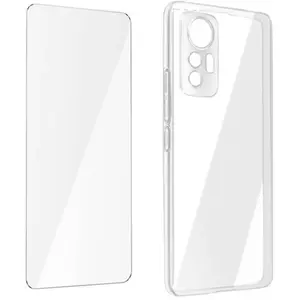 Coque pour Xiaomi 12 Lite Silicone Souple et Film Verre Trempé 9H Avizar transparent pas cher