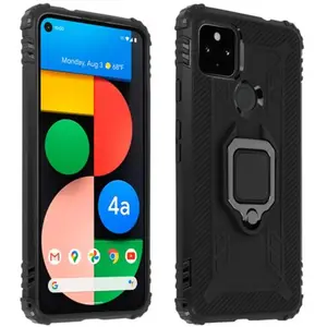 Avizar Coque pour Google Pixel 4A 5G Flexible Antichoc Bague Métalliqu... pas cher