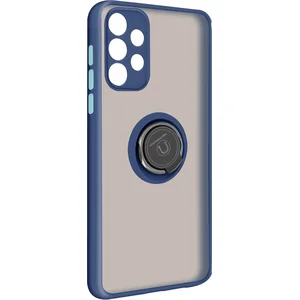 Geschikt voor Samsung Galaxy A32 Bi-materiaal Case Ring Video-Ondersteuning zwart pas cher