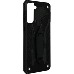 Avizar Coque pour Samsung Galaxy S21 Plus Bi-matière Antichoc Béquille Support Vidéo Noir pas cher