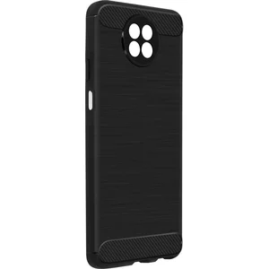 Geschikt voor Xiaomi Redmi Note 9T 5G Versterkt Soft Case met geborsteld effect zwart pas cher