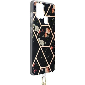 Avizar Coque pour Samsung Galaxy A21s Motif géométrique avec Cordon Am... pas cher