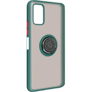Avizar Coque pour Samsung Galaxy A03S Bi-matière Bague Métallique Supp... pas cher