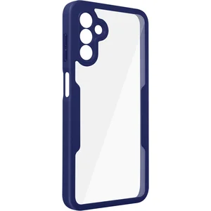Hoes Geschikt voor Samsung Galaxy A13 5G/A04s Plexiglas achter +Polymeer voor, omtrek blauw pas cher