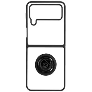Coque pour Samsung Galaxy Z Flip 4 Bi-matière Bague Métallique Support...