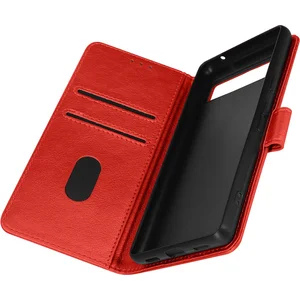 Merkloos / Sans marque Hoes geschikt voor Google Pixel 7a Portemonnee/Videohouder RoodVendu parcdiscount