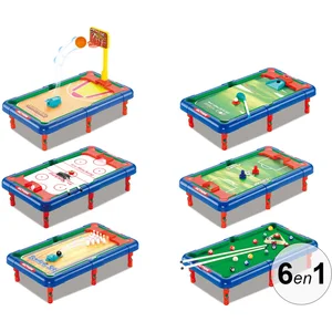 AVIZAR Table multi-jeux 6 en 1 - Modèle Evolutive Multicolore pas cher
