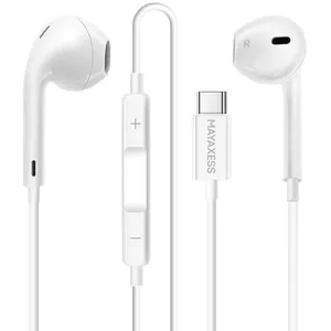 MAYAXESS Écouteurs Filaires USB-C avec Micro intégré pour Samsung Galaxy S25 / ... pas cher