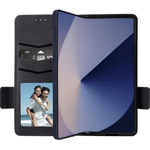 Comparateur de prix : Merkloos / Sans marque Foliohoes Geschikt voor Samsung Galaxy Z Fold 6 Portemonneehouder met polsband, Zwart