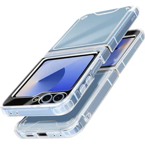 Merkloos / Sans marque Hoes Geschikt voor Samsung Galaxy Z Flip 6 Versterkte Hoeken, Transparant pas cher