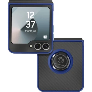 Merkloos / Sans marque Ringhoes Geschikt voor Samsung Galaxy Z Flip 6 Geïntegreerde Ondersteuning, Blauw pas cher