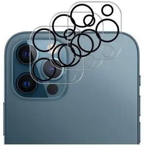 VCOMP Pour Apple iPhone 13 Pro Max: Pack 3 Films Protection Objectif Caméra Arrière en Verre Trempé 9H avec Cercle De Lumière Flash NoirVendu parcdiscount