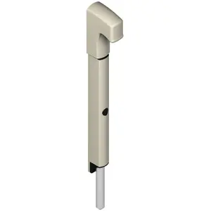 Verrou en applique - Danaos - tige inox - 281 mm - blanc RAL9010 pas cher