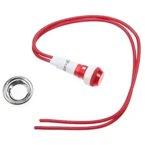 VOYANT ROUGE Ø 10MM + CABLE + ECROU pour LAVE LINGE - D342063 pas cher