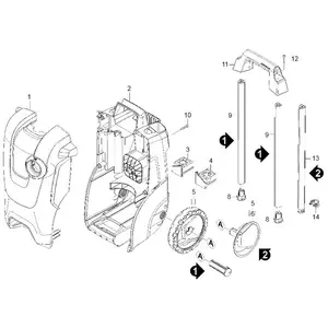 KARCHER. BOITIER SUPERIEUR JAUNE REP 1. Ref: 90019020Vendu parrakuten