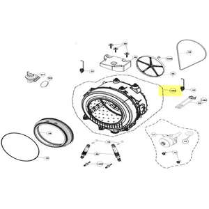 Beko - cuve complete avec palier pour lave linge 2880600201 pas cher