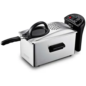 Friteuse semi-pro inox grand volume 3L inox KFRY Kitchencook pas cher