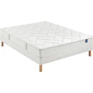 Ensemble sommier et matelas 2x80x200 cm mousse ferme Bultex Back to Basics 2 pas cher