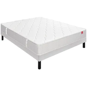 Ensemble Epeda ITINERAIRE + Sommier Escale confort ferme + Pieds 90x20... pas cher