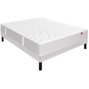 Ensemble Epeda LAILLEURS + Sommier Escale + Pieds 70x190 Ressorts pas cher
